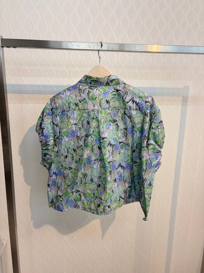 EGLANTINE コットンプリントブラウス
