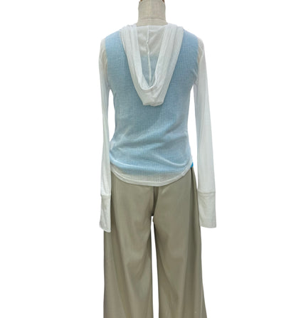 ◎無地シアーフーディーロンT