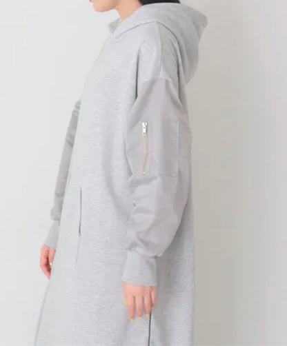 vingtrois 異素材ドッキングパーカーOP