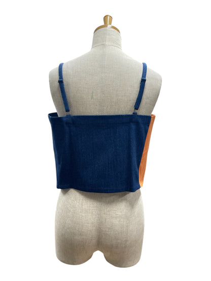 Mia 配色デニムビスチェ