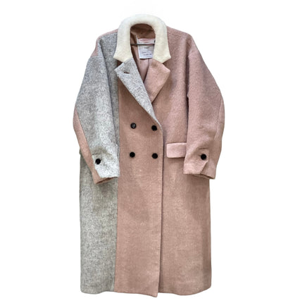 ◎Eimee Law Wシャギー配色ロングコート