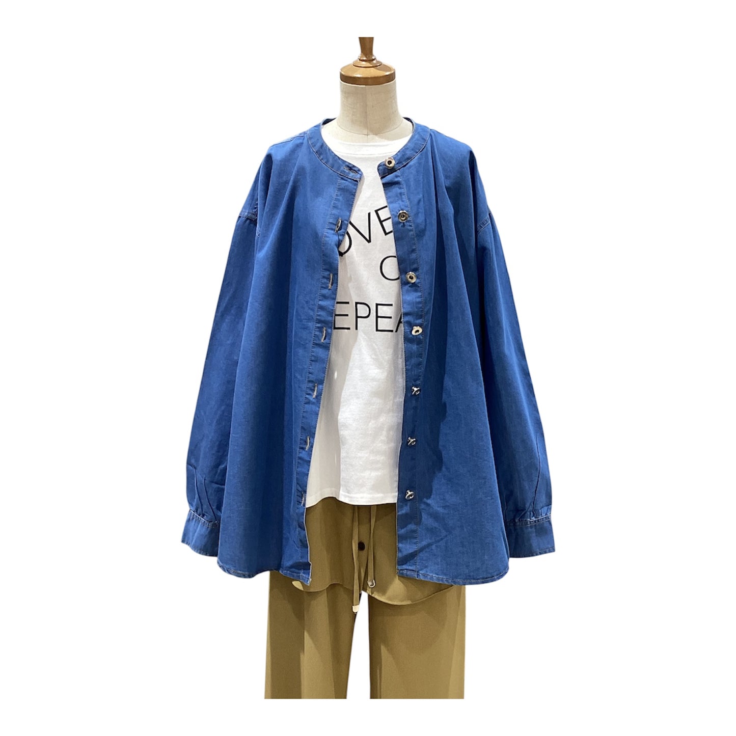 ◎【再入荷】バックフリルデニムSH