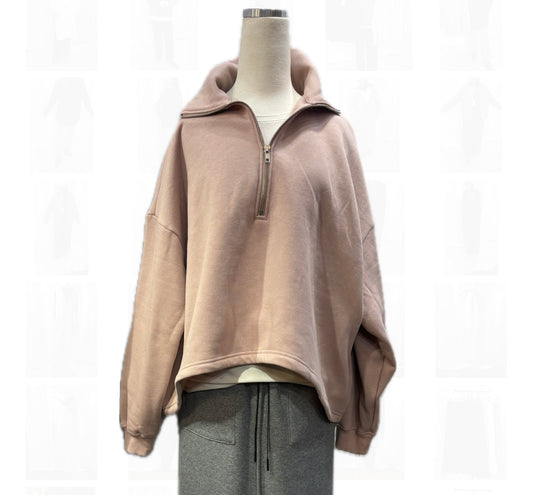☆CLOCHE裏起毛ハーフジップスウェット