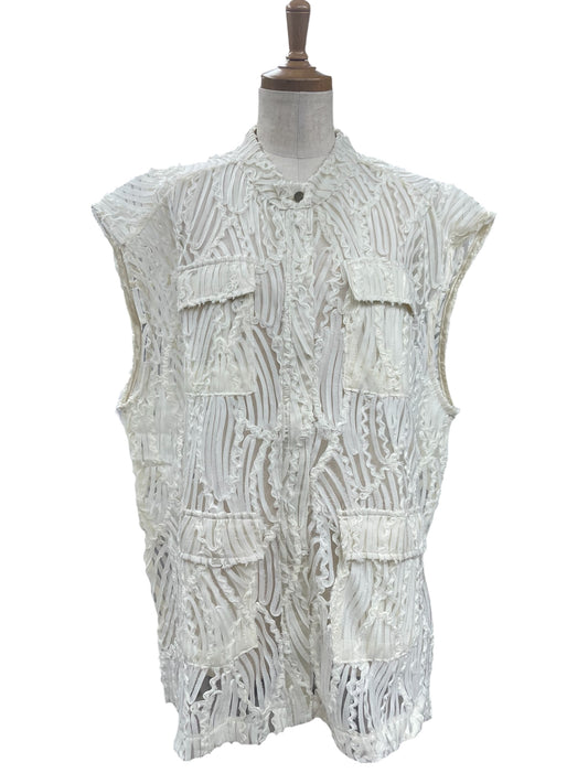 Vingtrois テープ刺繍ワーク　ジャケットベスト