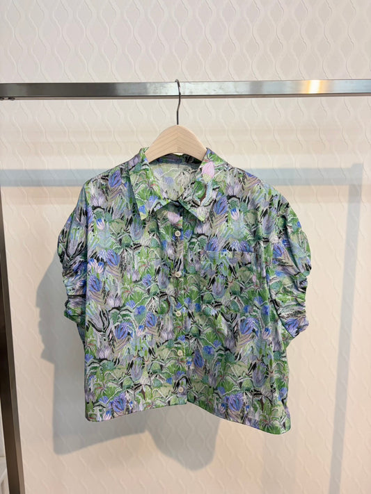 EGLANTINE コットンプリントブラウス