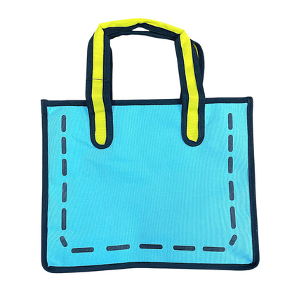 だまし絵ステッチキャンバスBAG(大)
