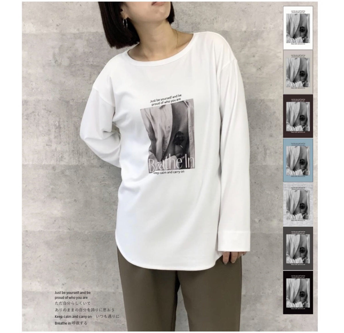 ☆予約商品 ANNA KERRY ウォームフォトプリントロンT 【10月中旬入荷予定】
