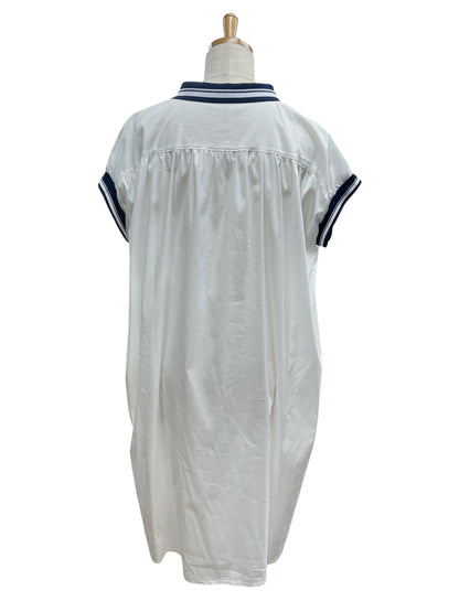 EGLANTINE ポロ衿チュニックブラウス