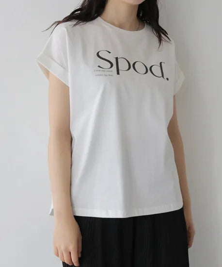 vingtrois ドライタッチコットンSPODロゴＴ