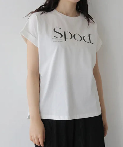 vingtrois ドライタッチコットンSPODロゴＴ
