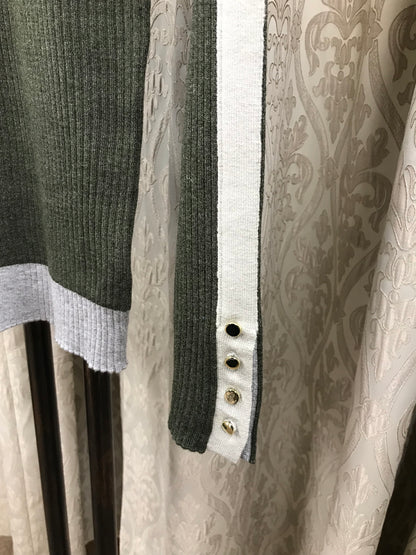 ブロック配色リブニット