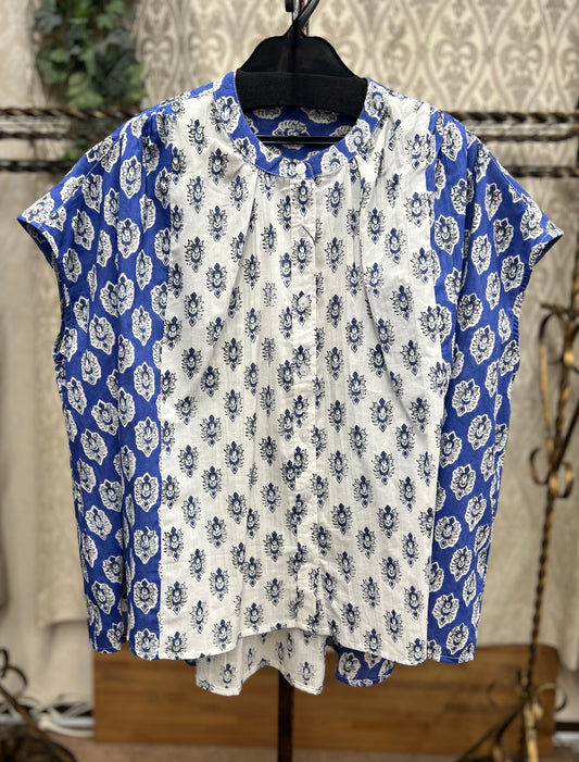 パネル柄ノースリーブTOPS
