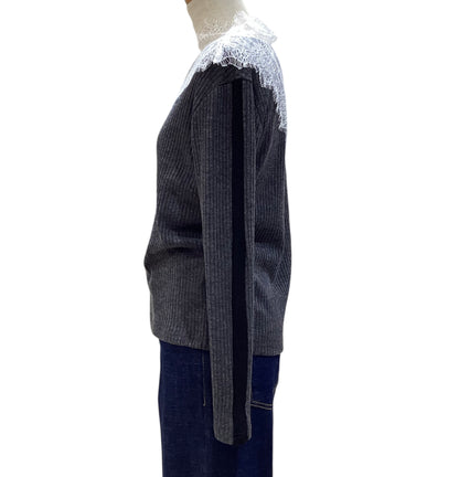 ◎Eimee Law レースカラーリブカットソー