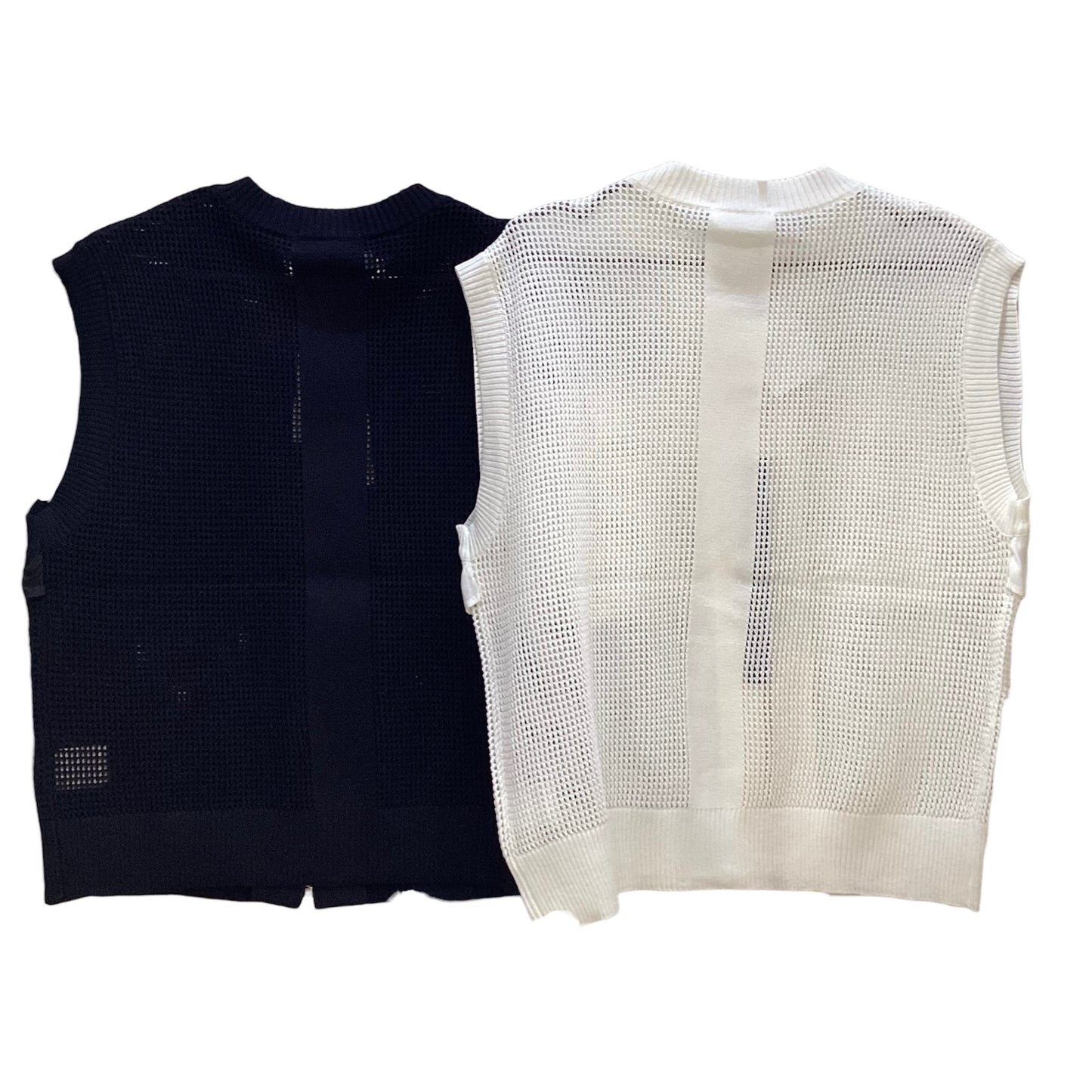 ◎Eimee Law シャーリングメッシュニットベスト