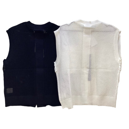 ◎Eimee Law シャーリングメッシュニットベスト