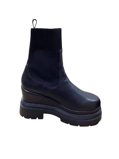 ◎ふかふかクッション入りニットショートブーツ