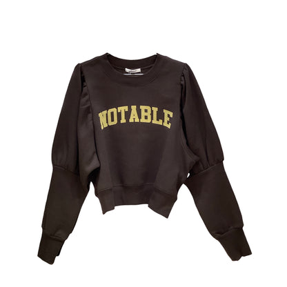 ◎裏起毛ロゴptパフ袖PO