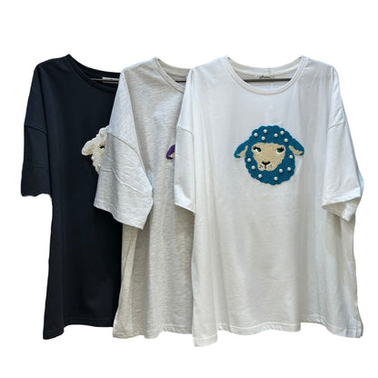 ◎パール付羊相良刺繍BigT