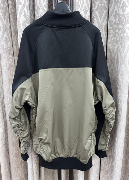 異素材切替ギャザーブルゾン