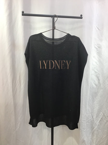 ☆CLOCHE シアーニットロゴTOPS