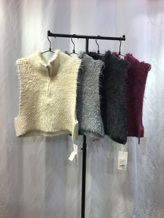 ☆vingtroisハーフZIPニットベスト