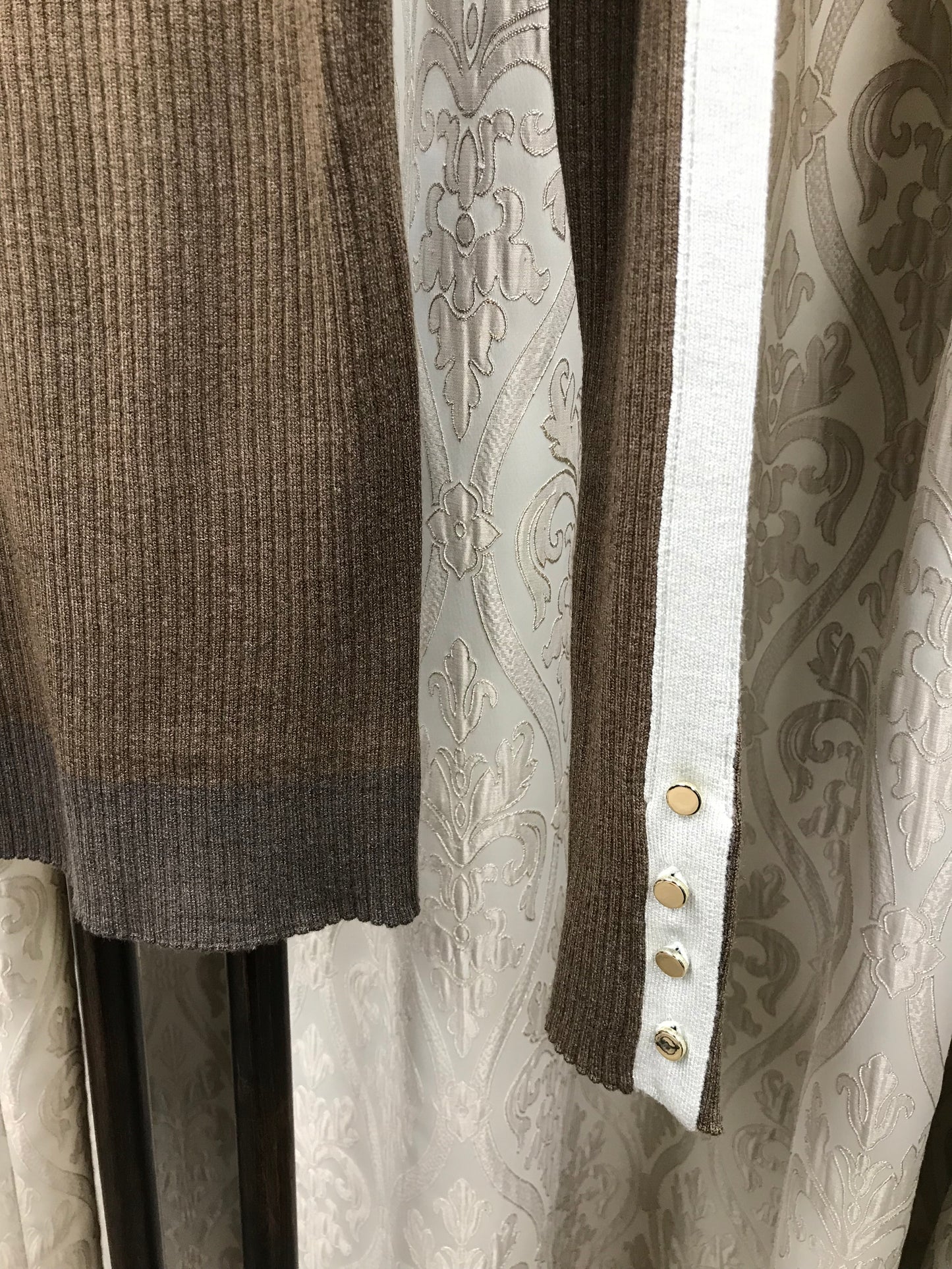 ブロック配色リブニット