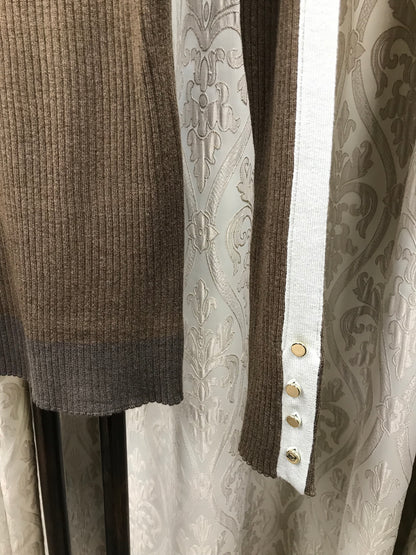 ブロック配色リブニット