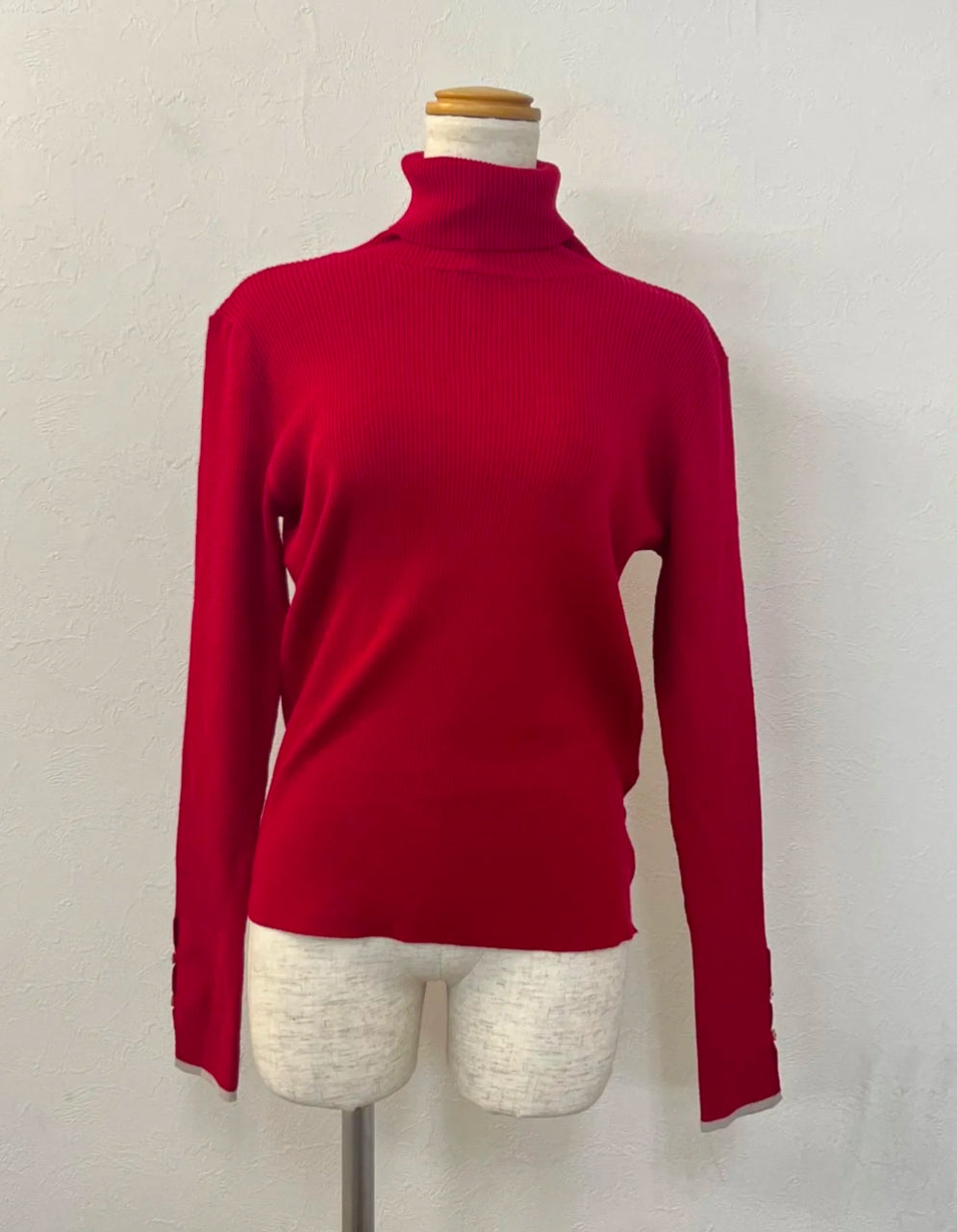 vingtrois 配色ラインタートルニット