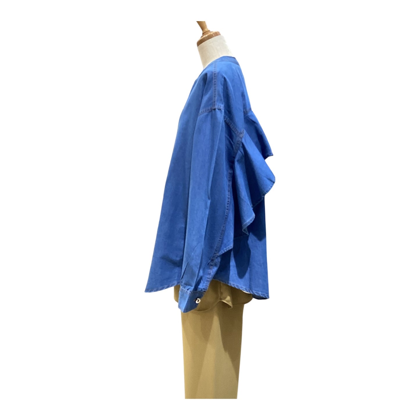 ◎【再入荷】バックフリルデニムSH