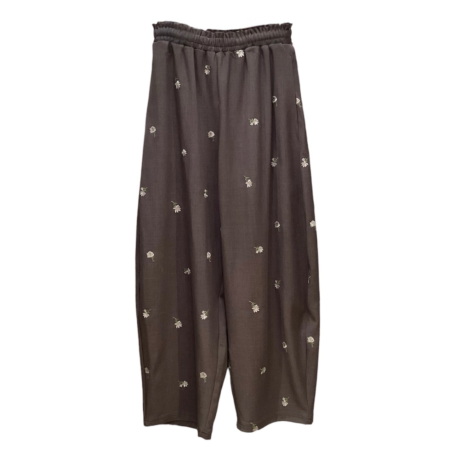 ◎小花柄刺繍コクーンイージーPT