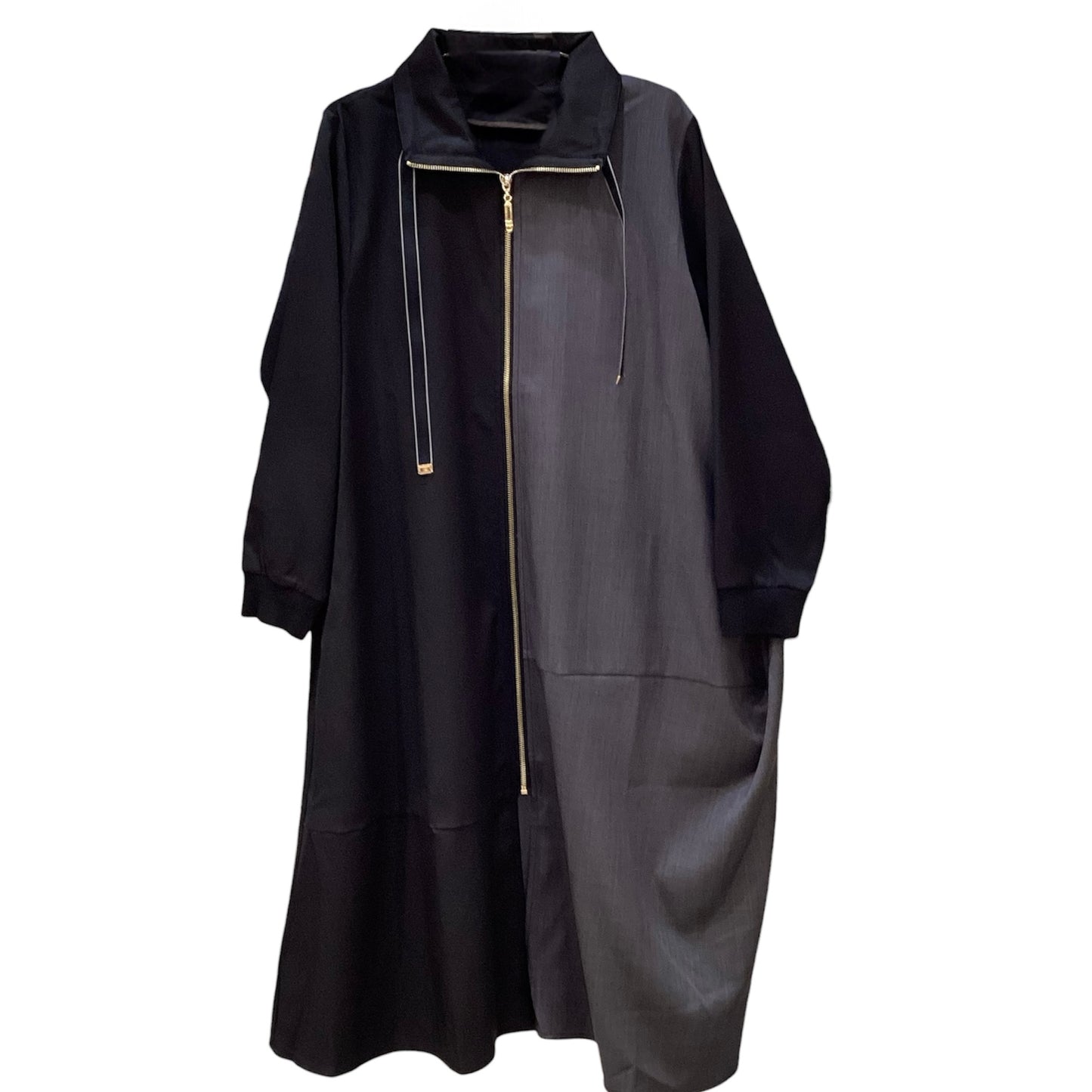 ◎【再入荷】配色切替ロングZIPUP