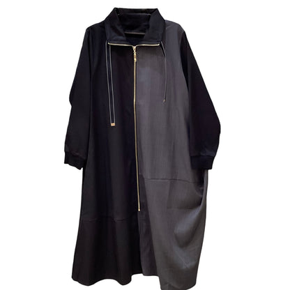 ◎【再入荷】配色切替ロングZIPUP