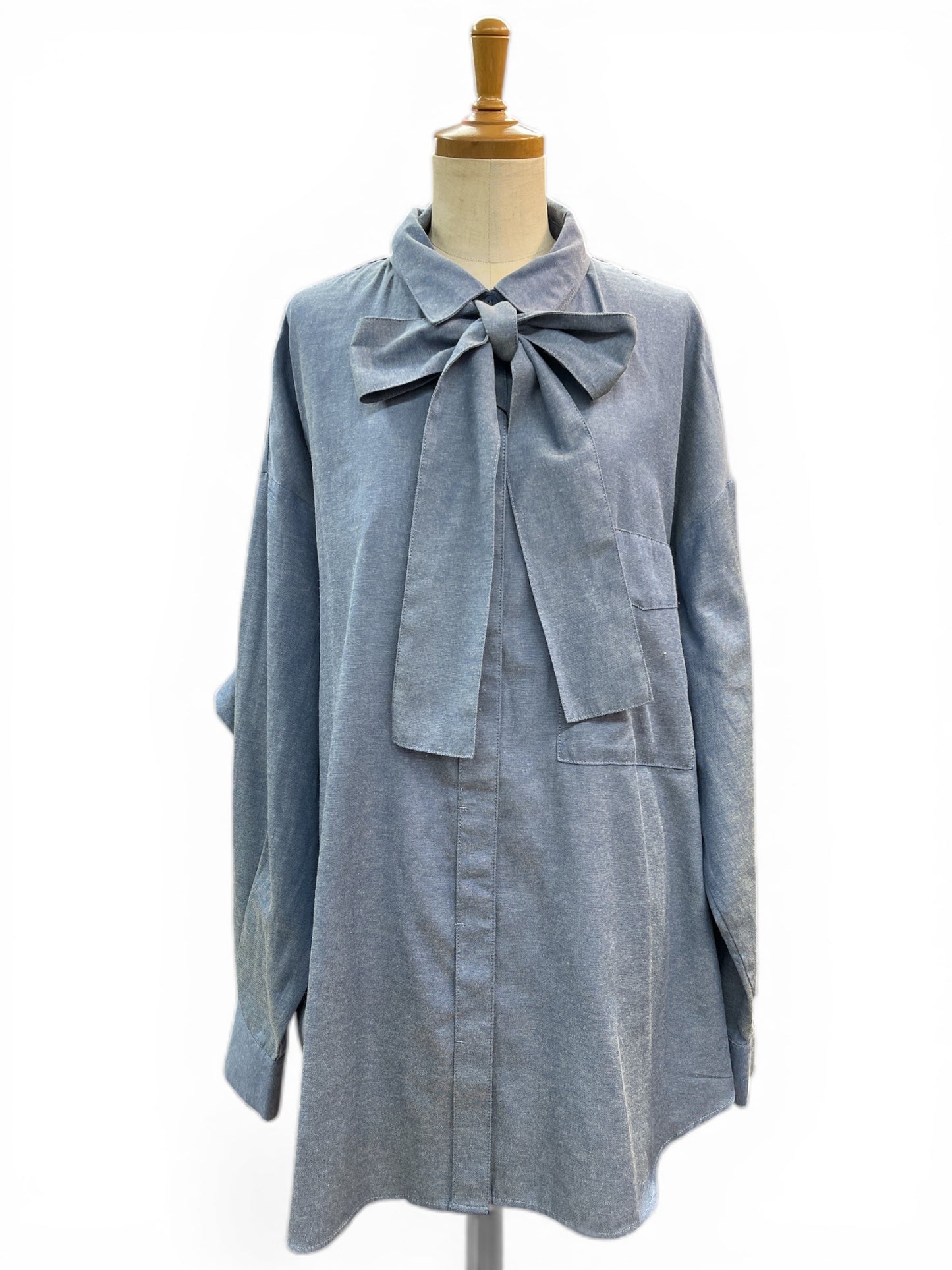 ダンガリーボウタイシャツ