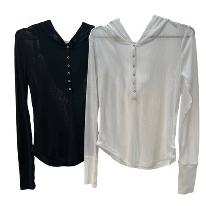 ◎無地シアーフーディーロンT