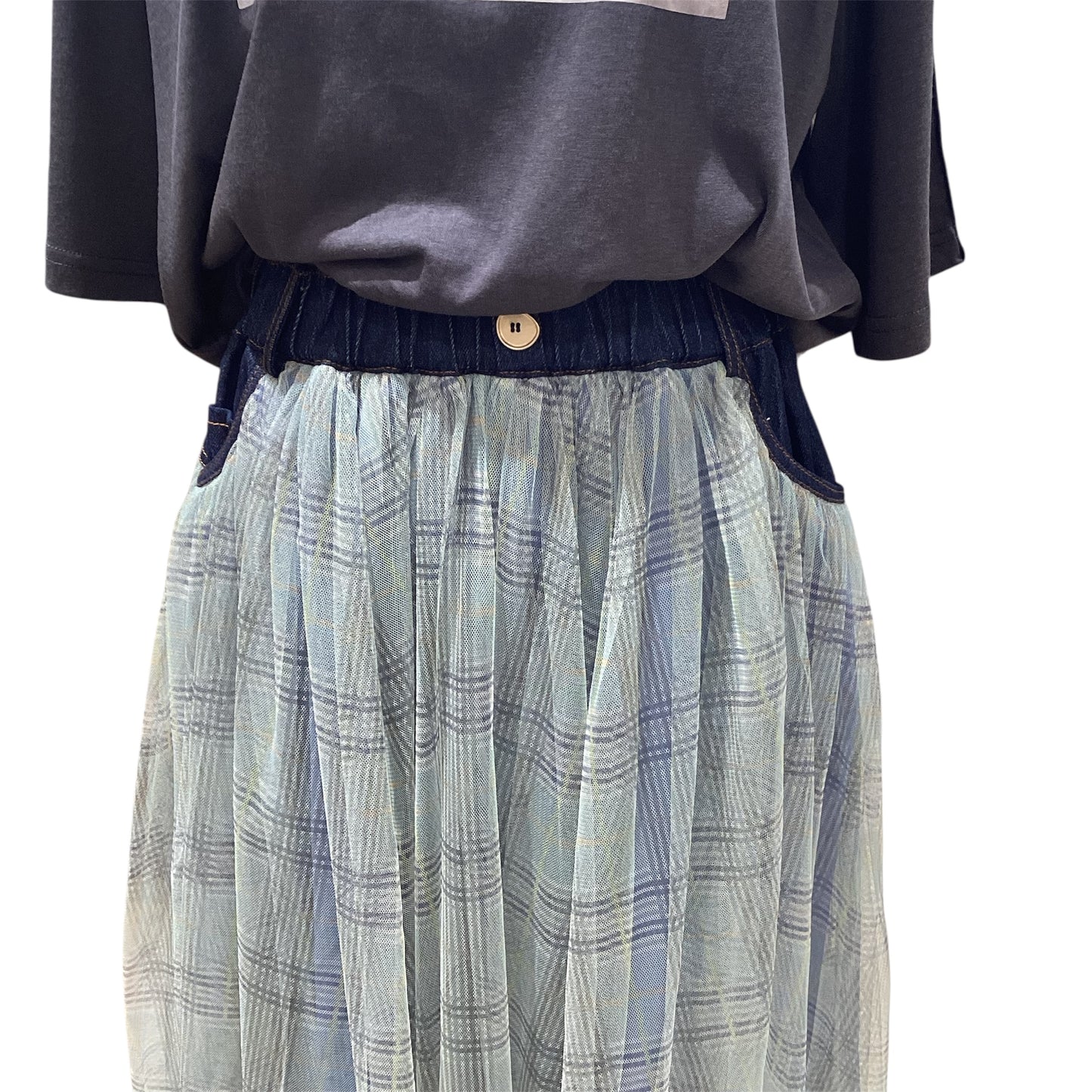 ◎チェックチュールロングSK