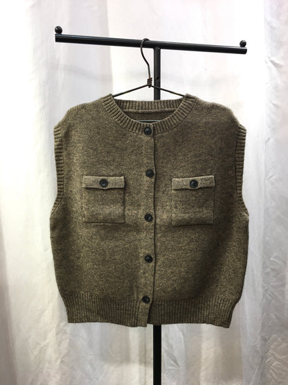 ☆ Amuelle Rosettaニットボタンベスト