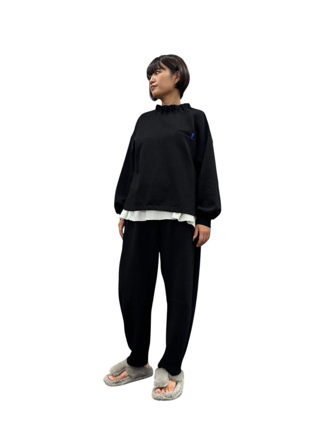 【予約商品11月末〜12月初】ayane 鹿の子ボンディングテーパードPT