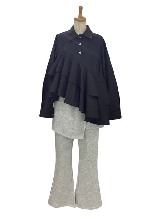 ◎アシメフリルブラウス