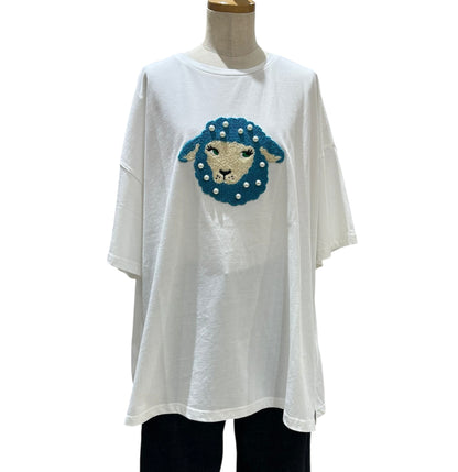 ◎パール付羊相良刺繍BigT