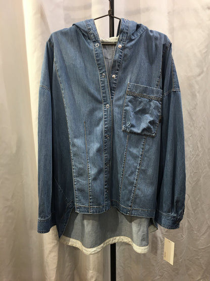 ☆ayaneダンガリーフーディーシャツ