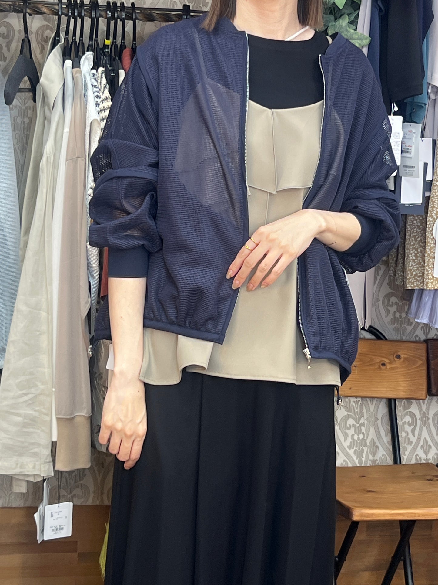 メッシュブルゾン