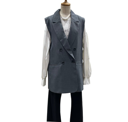 ◎Eimee Law レースレイヤードWボタンジレ