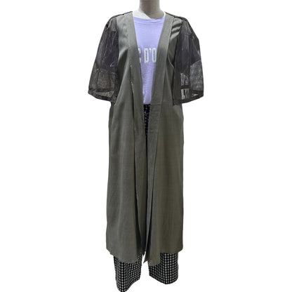 ◎メッシュレイヤードロングジレ