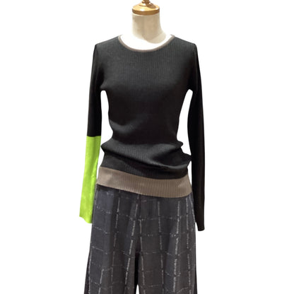 ◎ブロック配色リブニット