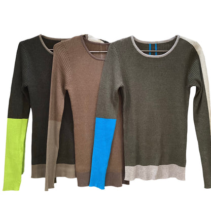 ◎ブロック配色リブニット