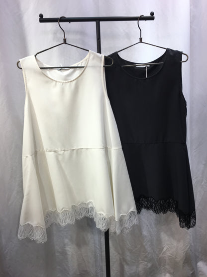 ☆chignonヘムレースサテンタンク