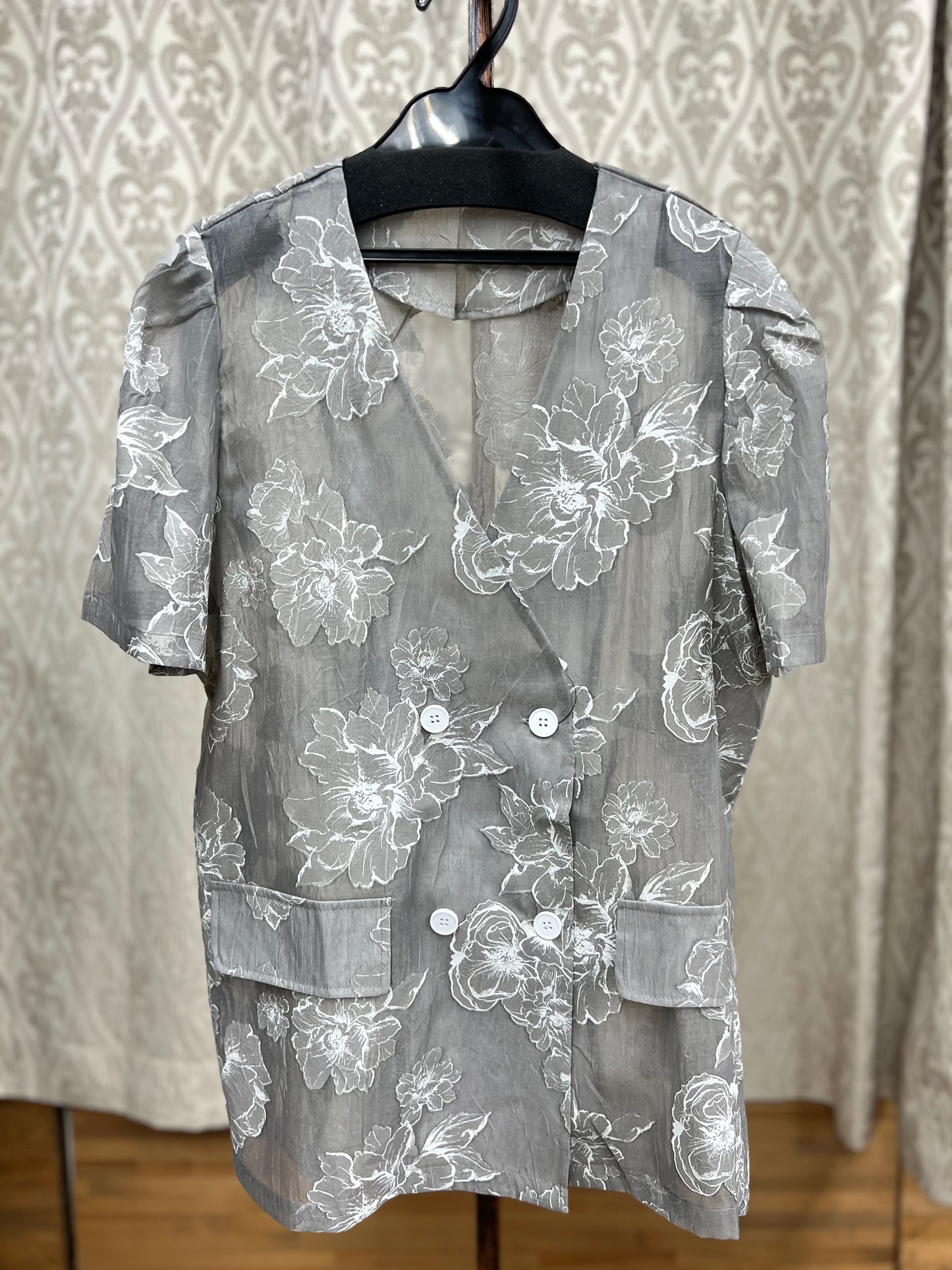 花柄シアーJK
