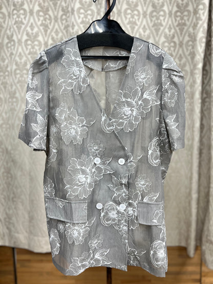 花柄シアーJK