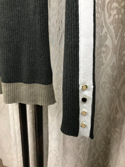 ブロック配色リブニット