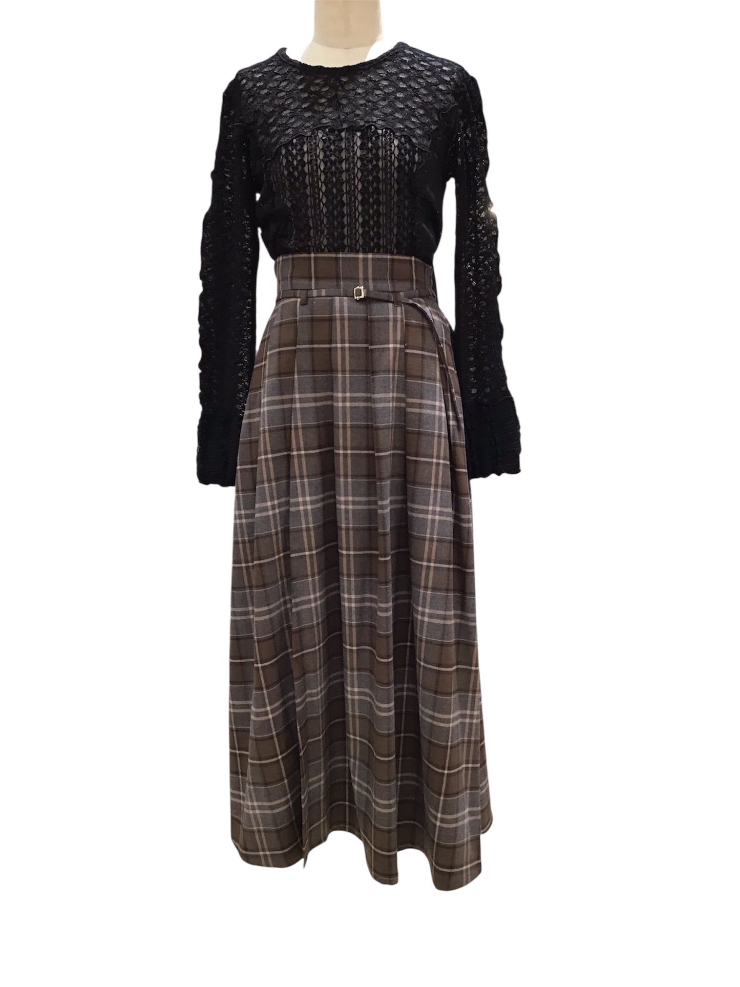 ◎Eimee Law スリットロゴテープタックプリーツSK